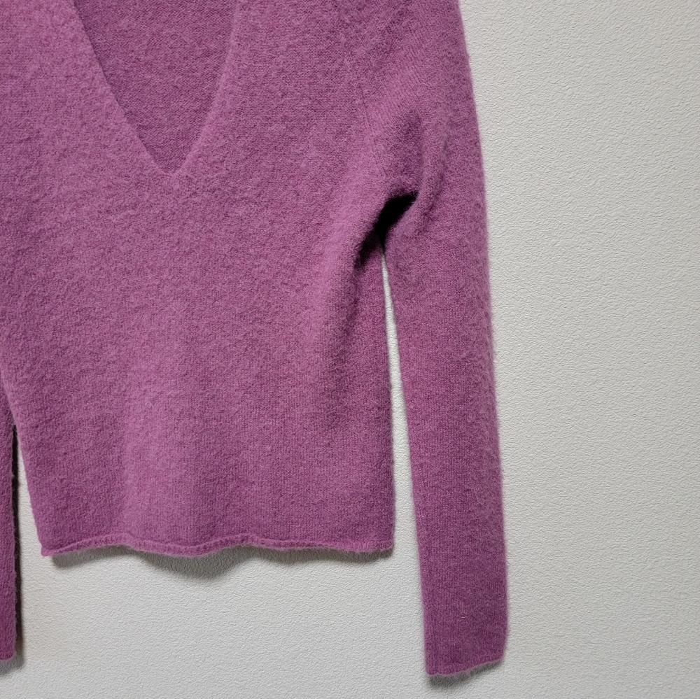 Vince. Brushed Alpaca Blend Vneck Polo Sweater - Picture 4 of 10